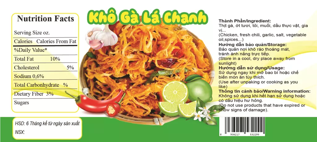 In Tem Nhãn Decal Giá Rẻ - Tem Khô Gà Lá Chanh 31 in tem nhan gia re 2 2