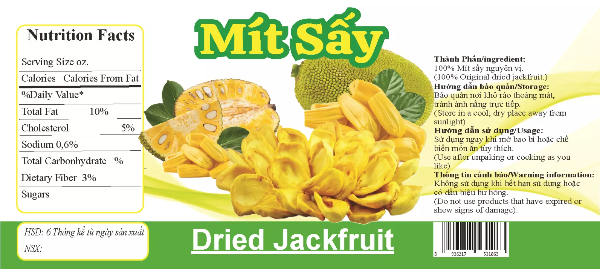 In Tem Nhãn Mít Sấy Giá Rẻ, Bắt Mắt Mẫu 1 | InAnHata.com 1 In Tem Nhãn Mít Sấy Giá Rẻ
