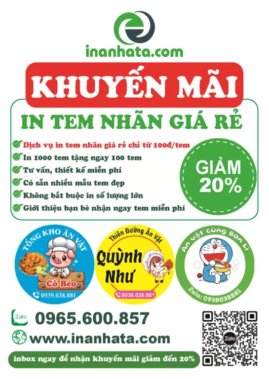 In Tem Nhãn Giá Rẻ TPHCM | Chất Lượng, Nhanh Chóng - InAnHata.com 1 in tem nhãn giá rẻ Tphcm