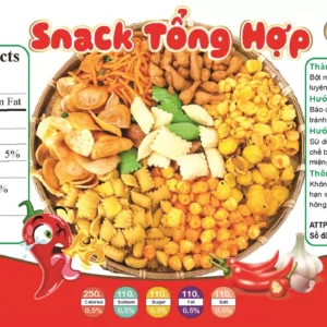 In Tem Nhãn Đồ Ăn Vặt Snack Tổng Hợp