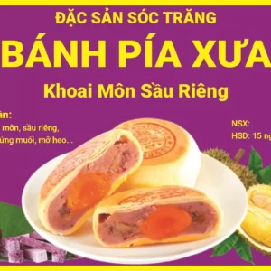 In Tem Nhãn Sản Phẩm Bánh Pía Khoai Môn Sầu Riêng