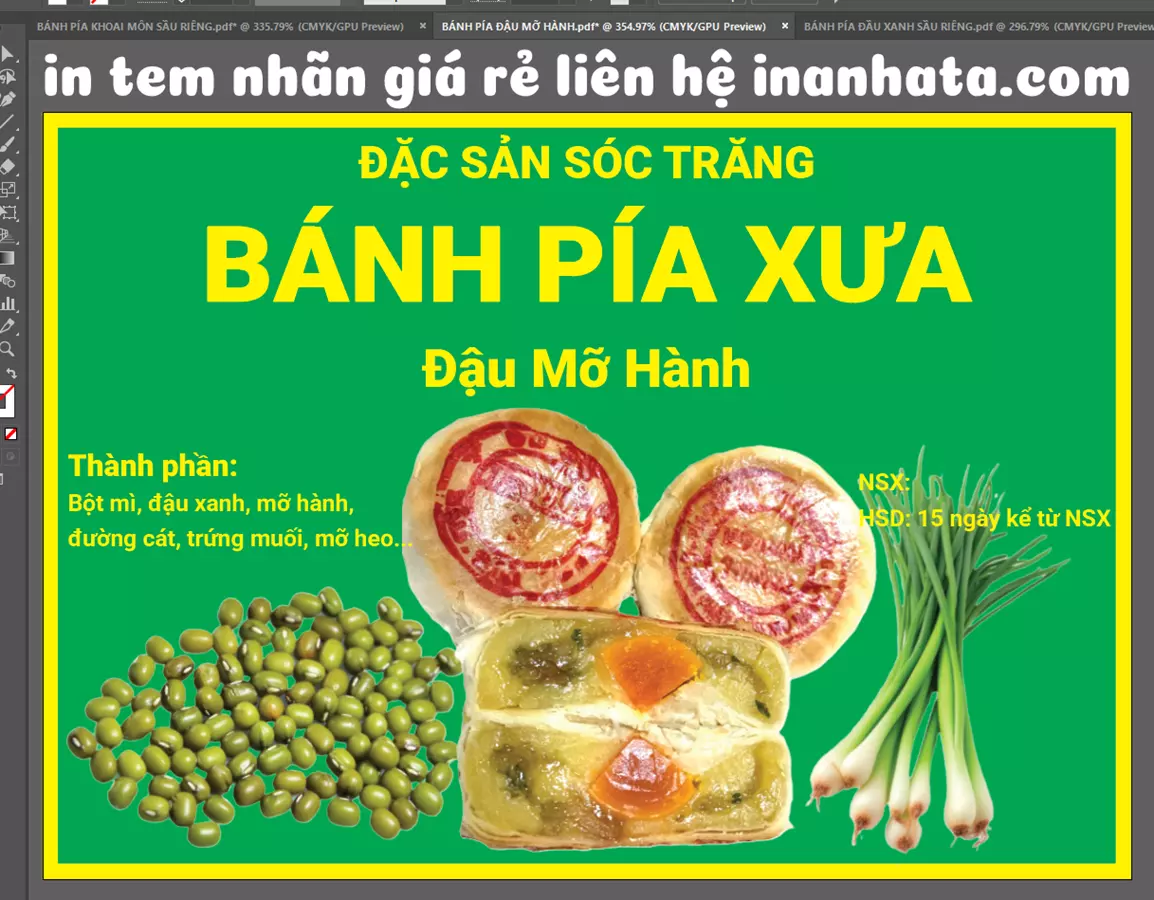 In Tem Decal Bánh Pía Đậu Mỡ Hành 15 In Tem Decal Bánh Pía Đậu Mỡ Hành